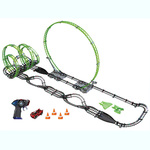 Игрушка автотрек Петли Делюкс 3DX-TREK с синей машинкой на радиоуправлении, 15 метров SilverLit